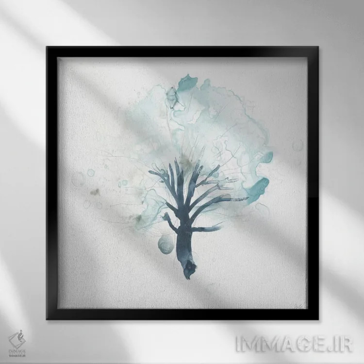 تابلو انتزاعی آربور مایع ۱ اثر جون اریکا وس - نمای قابدار مشکی