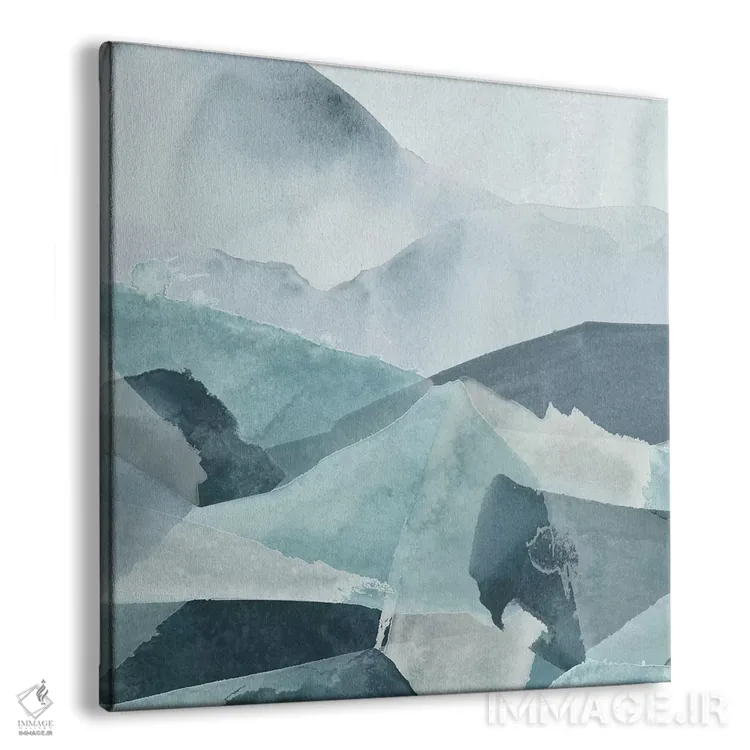 تابلو انتزاعی رنج آبی چهار اثر جون اریکا وس - نمای پرسپکتیو محصول