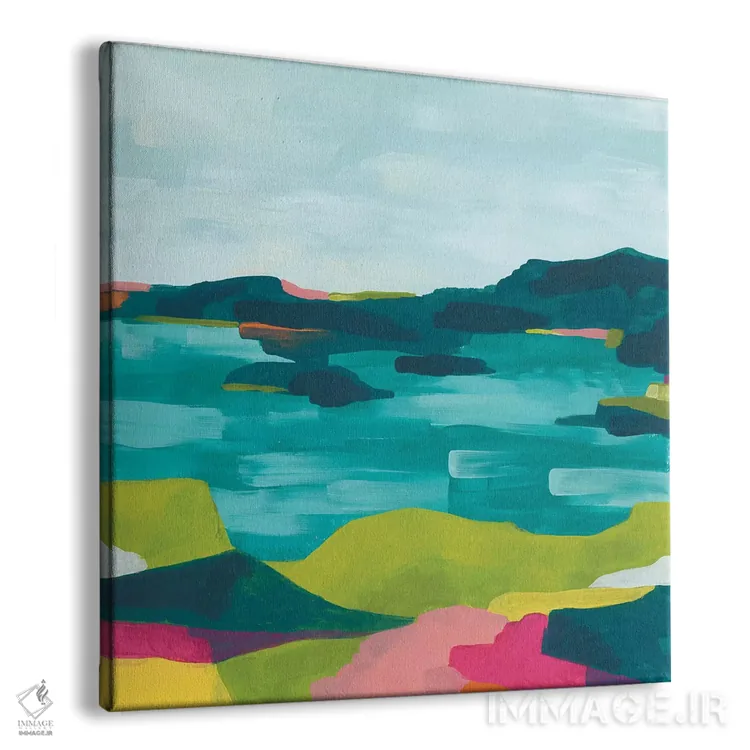 تابلو انتزاعی ساحل کالیدوسکوپ یک اثر جون اریکا وس - نمای پرسپکتیو محصول