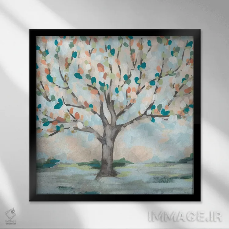 تابلو مدرن آلاچیق لطیف دو اثر جون اریکا وس - نمای قابدار مشکی