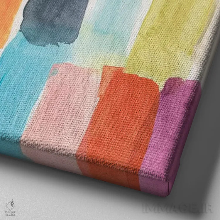 تابلو انتزاعی حرکت قلمو یک اثر جون اریکا وس - نمای نزدیک بافت بوم