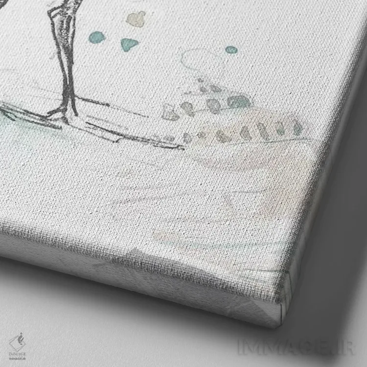 تابلو دکوراتیو مرغ های ساحلی یک اثر جون اریکا وس - نمای نزدیک بافت بوم