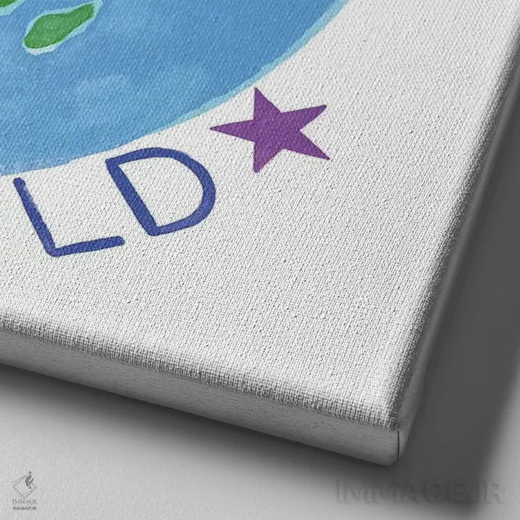 تابلو دکوراتیو فارغ التحصیل درخشان ۴ اثر جون اریکا وس - نمای نزدیک بافت بوم