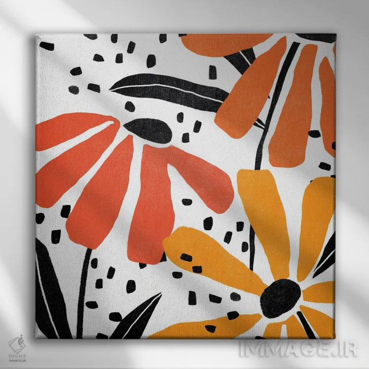 تابلو دکوراتیو باغ کاغذی مدرن ۲ اثر جون اریکا وس - نمای روبهرو روی دیوار