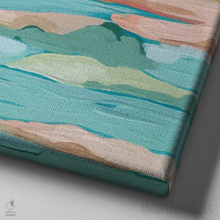 تابلو انتزاعی ساحل کف دریا ۲ اثر جون اریکا وس - نمای نزدیک بافت بوم