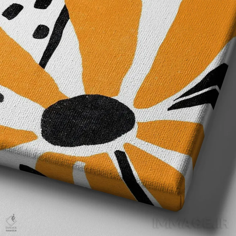 تابلو دکوراتیو باغ کاغذی مدرن ۲ اثر جون اریکا وس - نمای نزدیک بافت بوم