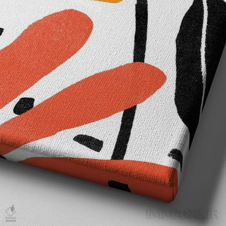 تابلو دکوراتیو باغ کاغذی مدرن ۱ اثر جون اریکا وس - نمای نزدیک بافت بوم