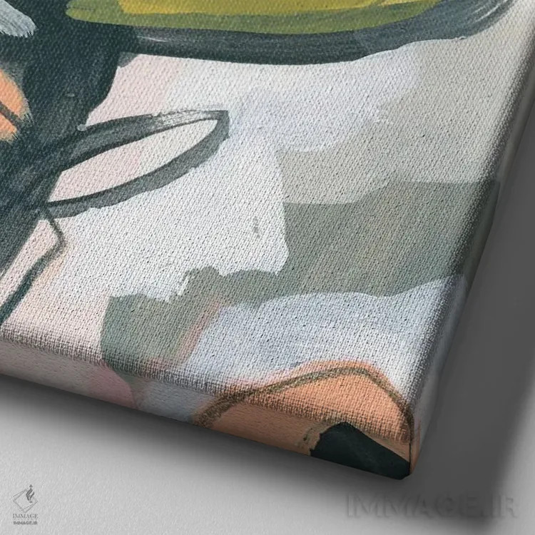 تابلو مینیمال استخراج از باغ ۵ اثر جون اریکا وس - نمای نزدیک بافت بوم