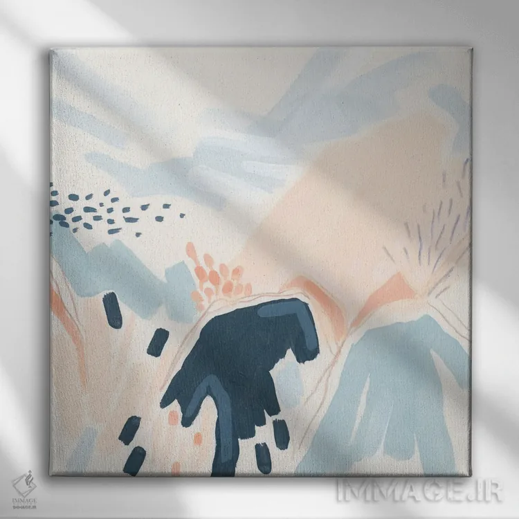 تابلو انتزاعی مزارع انتزاعی ۱ اثر جون اریکا وس - نمای روبهرو روی دیوار