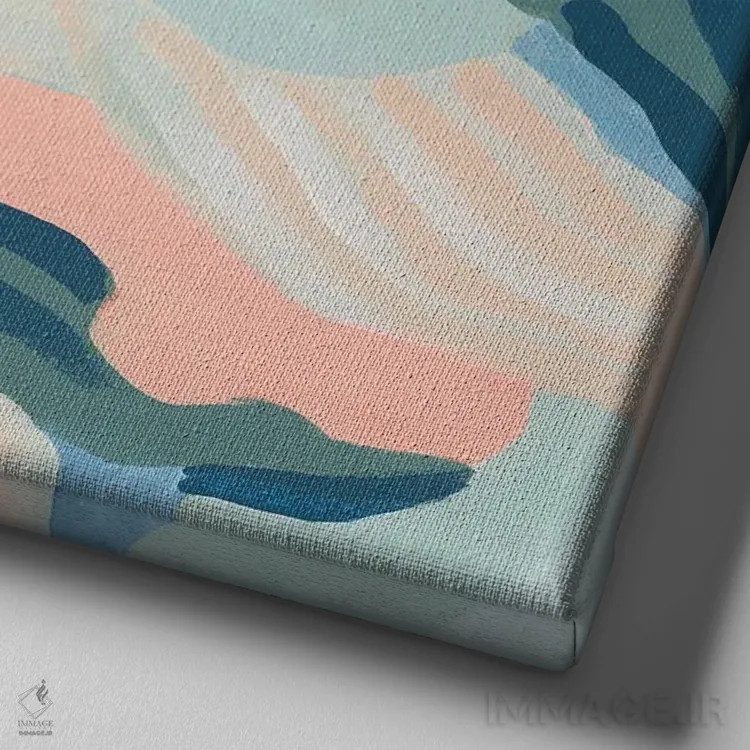 تابلو مینیمال مزارع شربت یخی ۱ اثر جون اریکا وس - نمای نزدیک بافت بوم