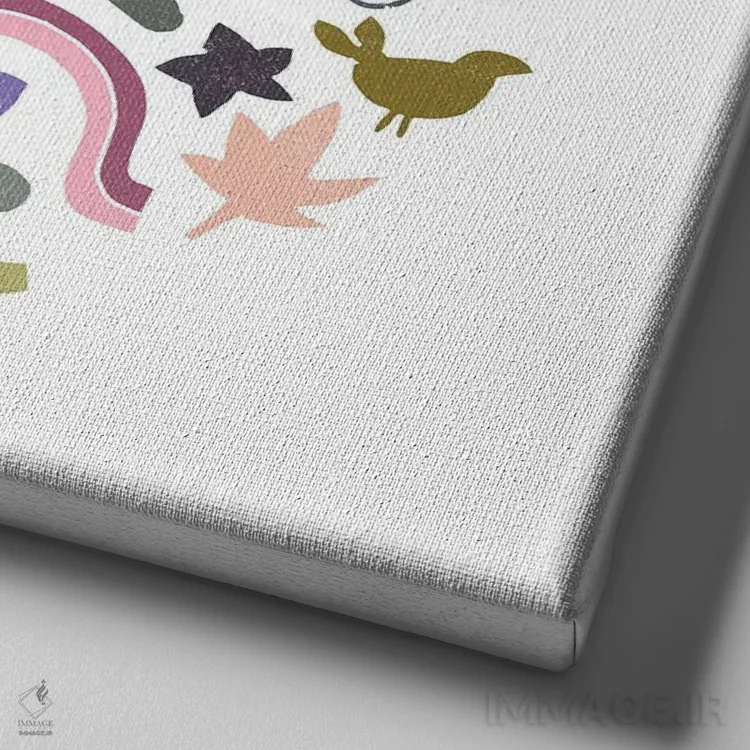 تابلو دکوراتیو گربه های بانمک ۳ اثر جون اریکا وس - نمای نزدیک بافت بوم