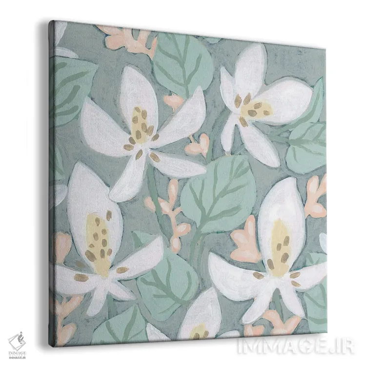 تابلو انتزاعی فرسکوی باغ پاستلی ۲ اثر جون اریکا وس - نمای پرسپکتیو محصول