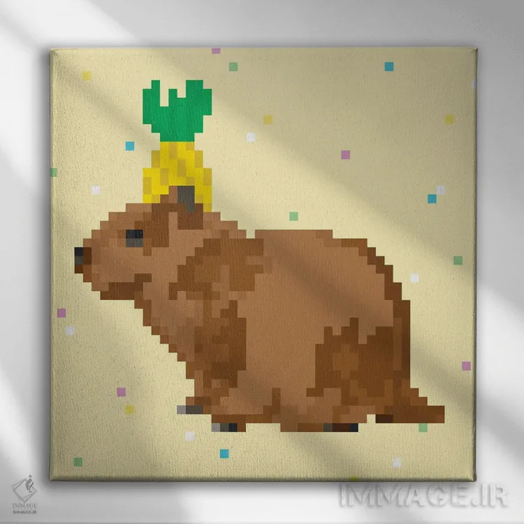 تابلو مدرن مهمانی کاپی بارا ۱ اثر جون اریکا وس - نمای روبهرو روی دیوار