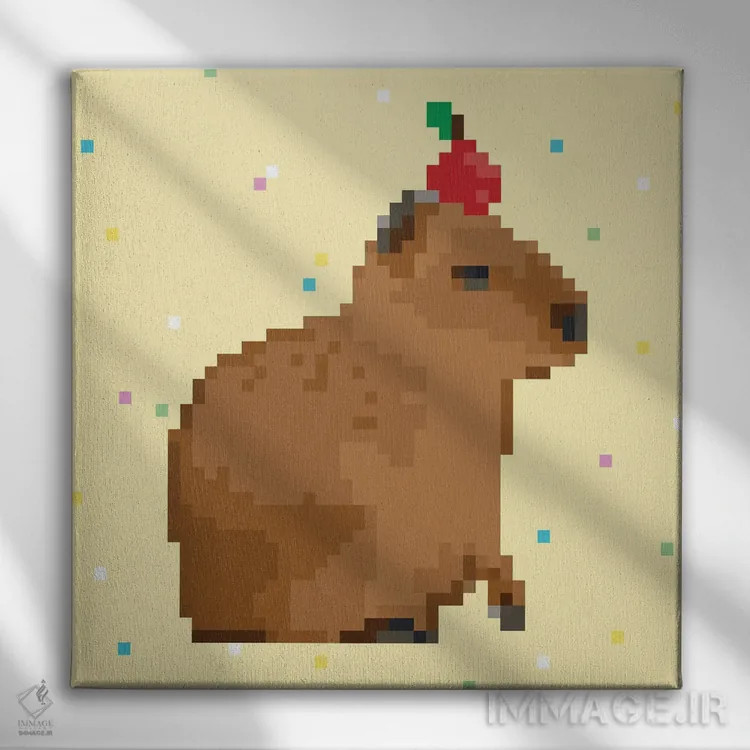 تابلو مدرن مهمانی کاپی بارا ۲ اثر جون اریکا وس - نمای روبهرو روی دیوار