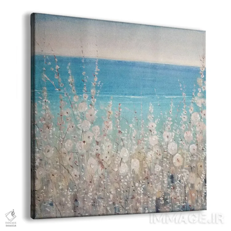 تابلو دکوراتیو گل ها کنار دریا ۲ اثر تیم اوتول - نمای پرسپکتیو محصول