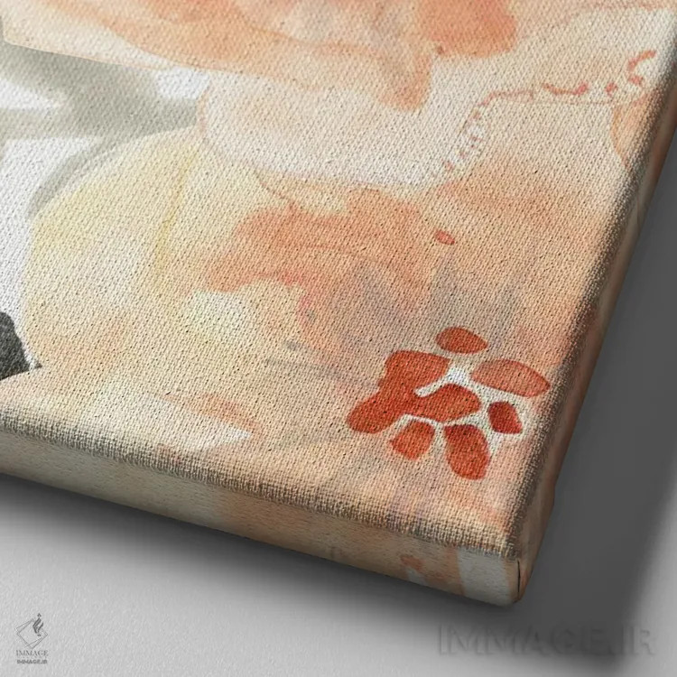 تابلو دکوراتیو باغ گونه رو دوم اثر جون اریکا وس - نمای نزدیک بافت بوم