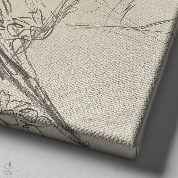 تابلو مدرن طرح پرنده آوازخوان قدیمی دوم اثر جون اریکا وس - نمای نزدیک بافت بوم