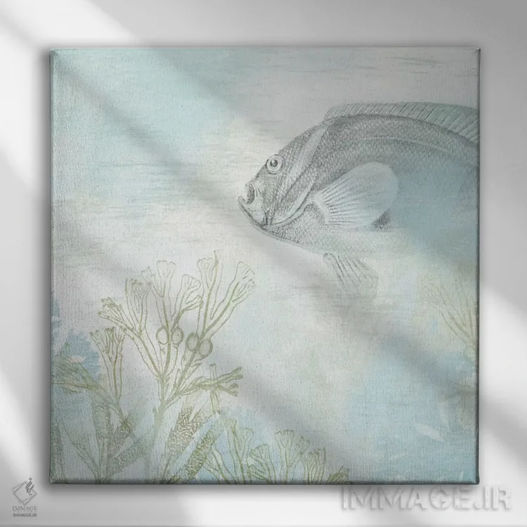 تابلو دکوراتیو فرسکوی ساحلی دوم اثر جون اریکا وس - نمای روبهرو روی دیوار