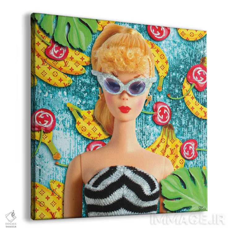 تابلو دکوراتیو باربی موزی ها اثر جسیکا استمپل - نمای پرسپکتیو محصول