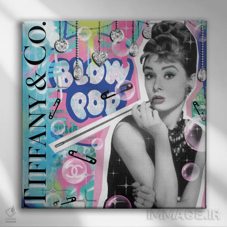 تابلو دکوراتیو تیفانی اثر جسیکا استمپل - نمای روبهرو روی دیوار