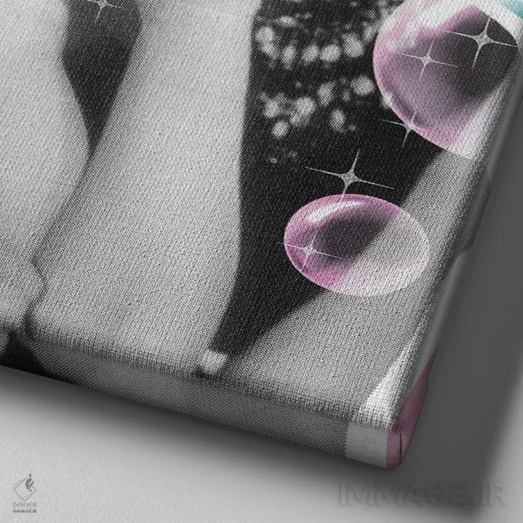 تابلو دکوراتیو تیفانی اثر جسیکا استمپل - نمای نزدیک بافت بوم