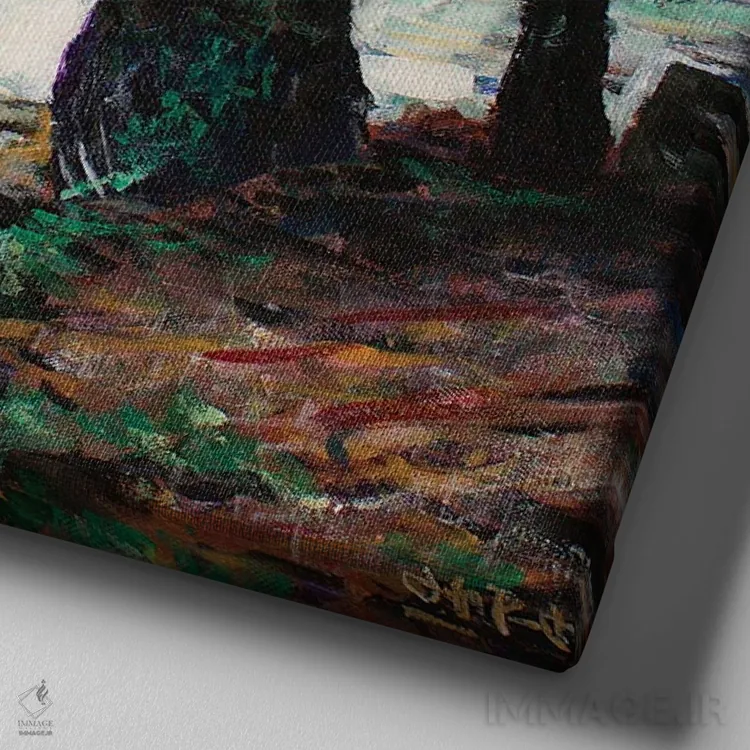 تابلو دکوراتیو قدرت کهنه اثر جف جانسون - نمای نزدیک بافت بوم