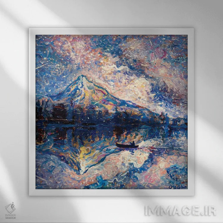 تابلو دکوراتیو پناهگاه کوهستانی اثر جف جانسون - نمای قابدار سفید