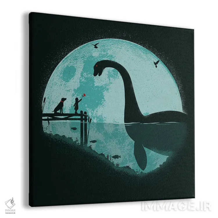 تابلو دکوراتیو برخورد با مهتاب آبی اثر جی فلک - نمای پرسپکتیو محصول