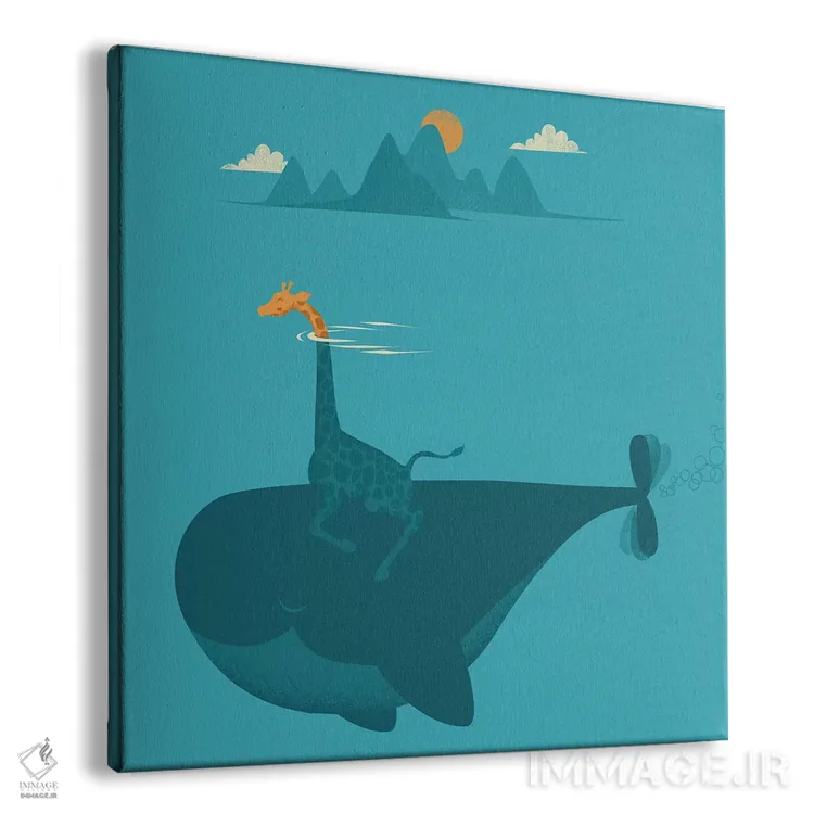 تابلو دکوراتیو زیردریایی طبیعت اثر جی فلک - نمای پرسپکتیو محصول