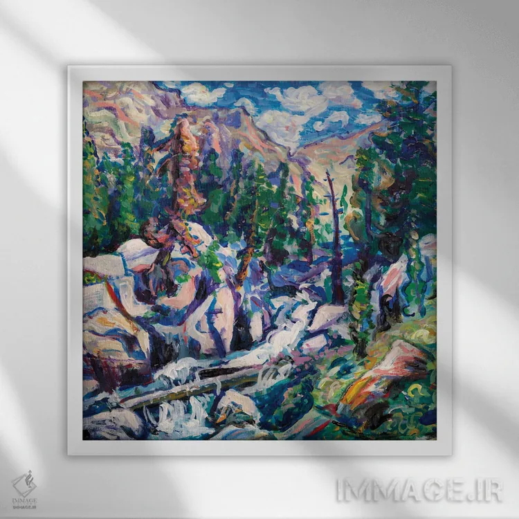 تابلو دکوراتیو واحه شمالی اثر جف جانسون - نمای قابدار سفید