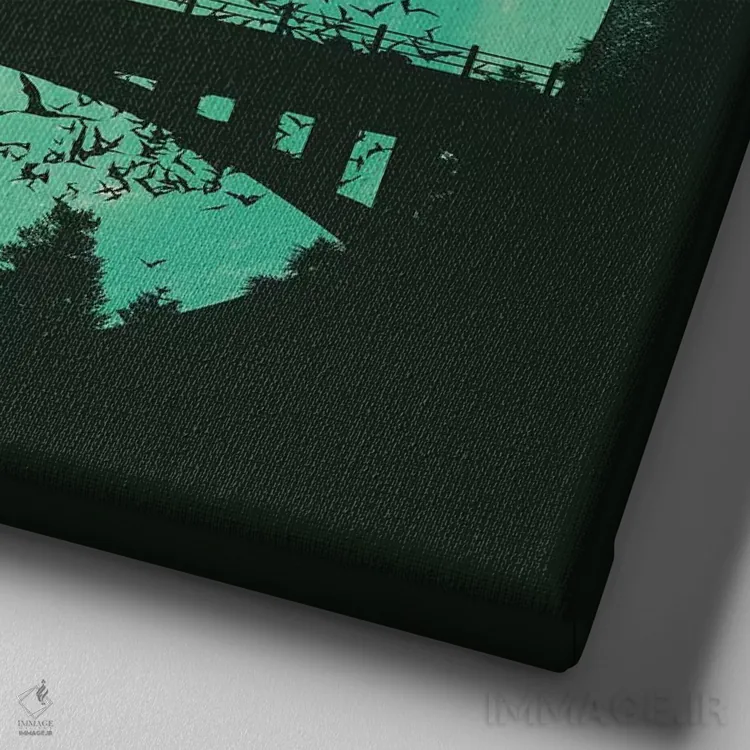 تابلو دکوراتیو این عشق است اثر جی فلک - نمای نزدیک بافت بوم