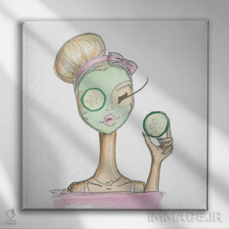 تابلو دکوراتیو روز اسپا اثر جوزفینا فرناندز - نمای روبهرو روی دیوار