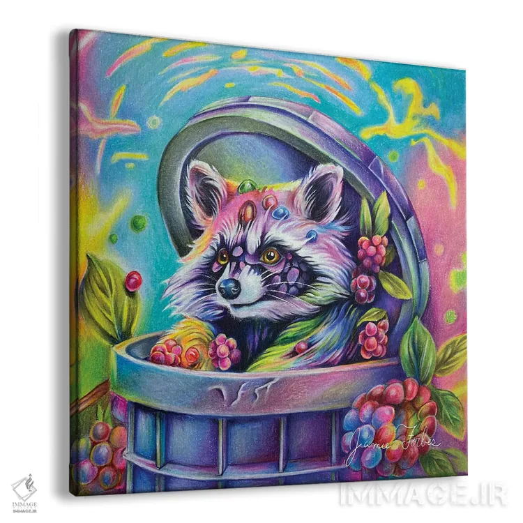 تابلو دکوراتیو راکن اثر جیمی فوربز - نمای پرسپکتیو محصول