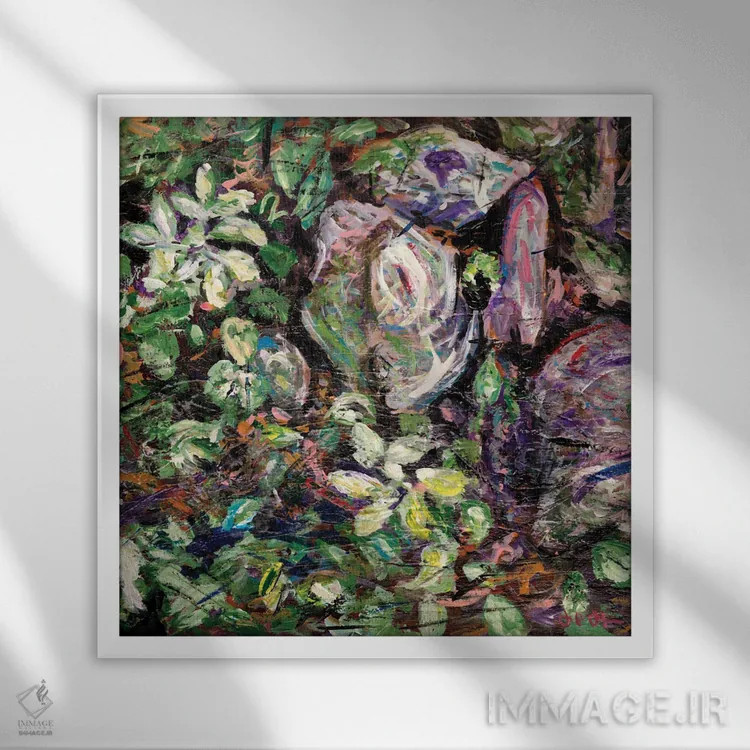 تابلو دکوراتیو فرش پادشاهان اثر جف جانسون - نمای قابدار سفید