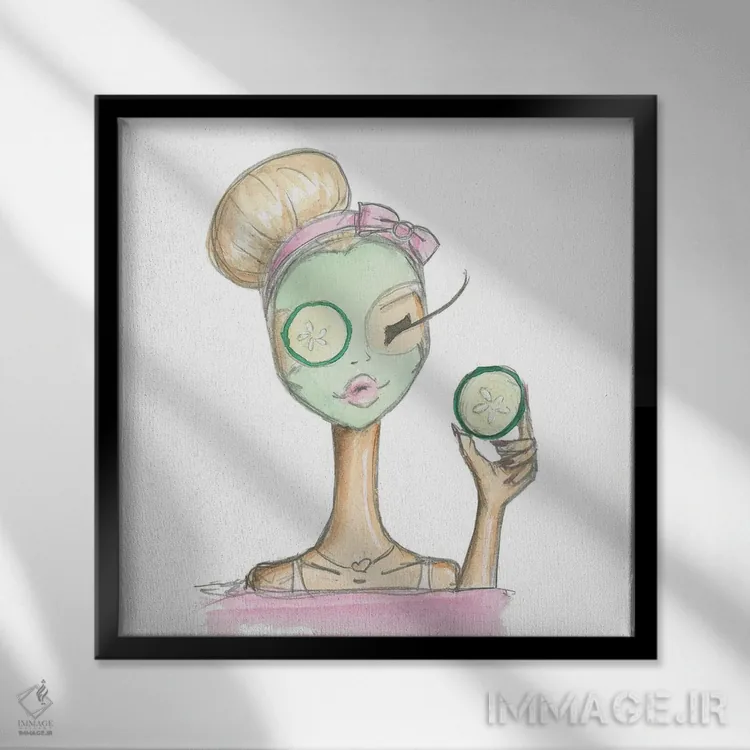 تابلو دکوراتیو روز اسپا اثر جوزفینا فرناندز - نمای قابدار مشکی