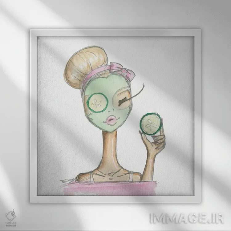 تابلو دکوراتیو روز اسپا اثر جوزفینا فرناندز - نمای قابدار سفید