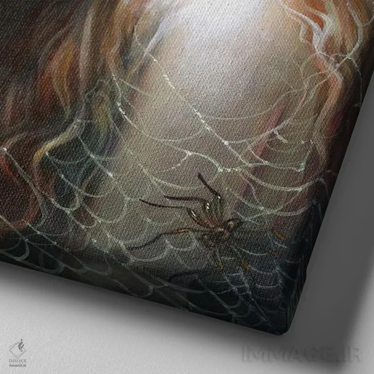 تابلو دکوراتیو امپراتوری خاک اثر جزمین بکت-گریفیت - نمای نزدیک بافت بوم