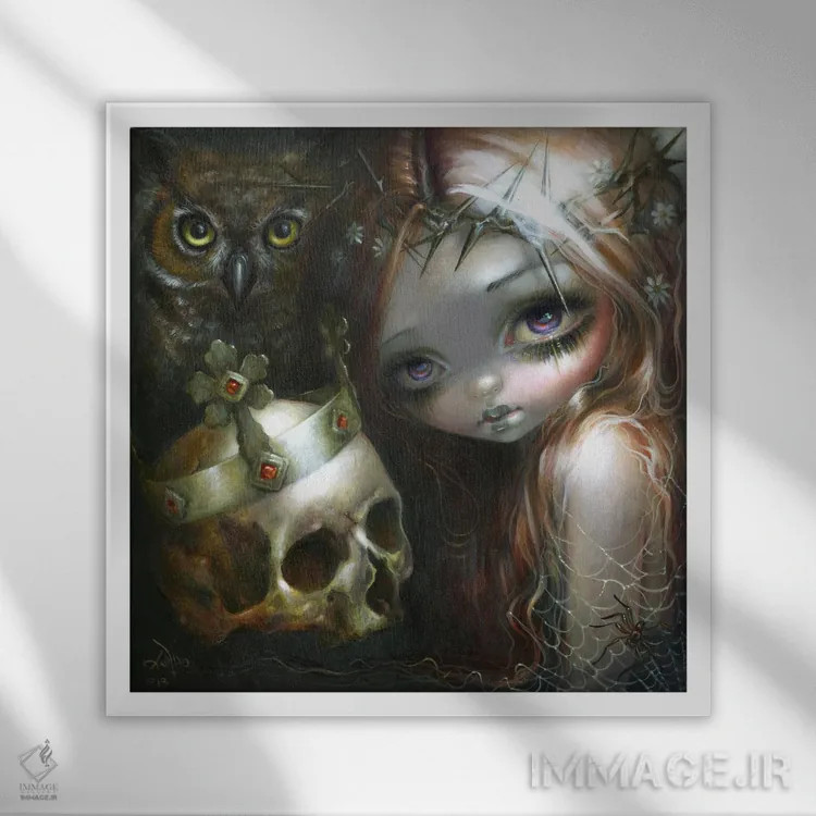 تابلو دکوراتیو امپراتوری خاک اثر جزمین بکت-گریفیت - نمای قابدار سفید