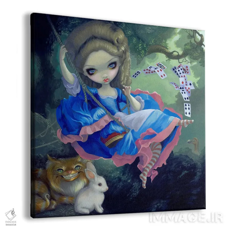 تابلو دکوراتیو آلیس در تاب فرگونار اثر جزمین بکت-گریفیت - نمای پرسپکتیو محصول