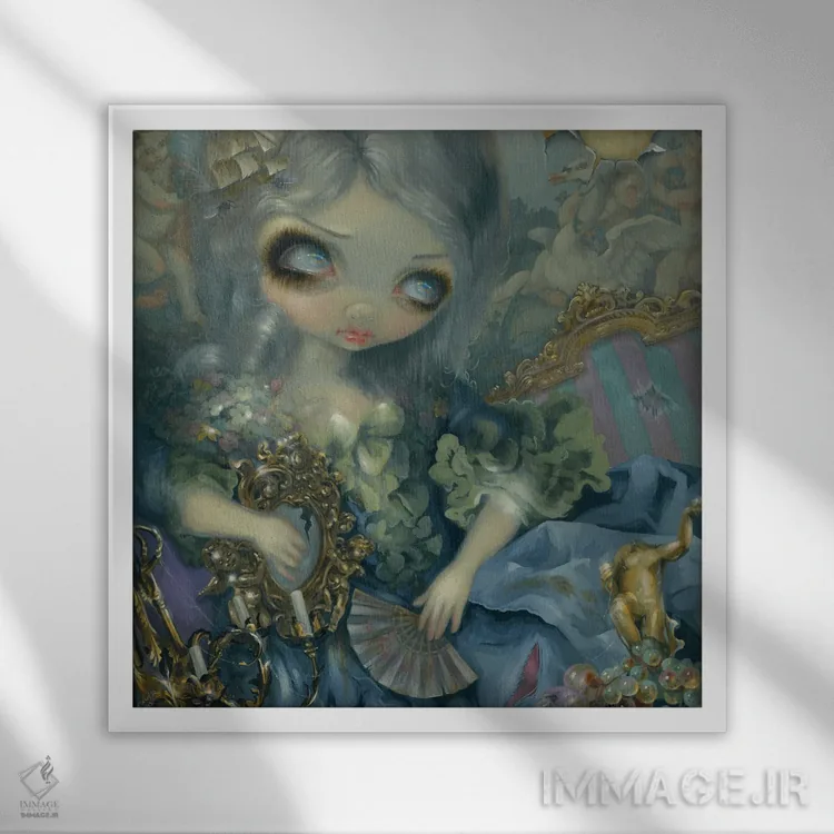 تابلو دکوراتیو توهم عظمت اثر جزمین بکت-گریفیت - نمای قابدار سفید