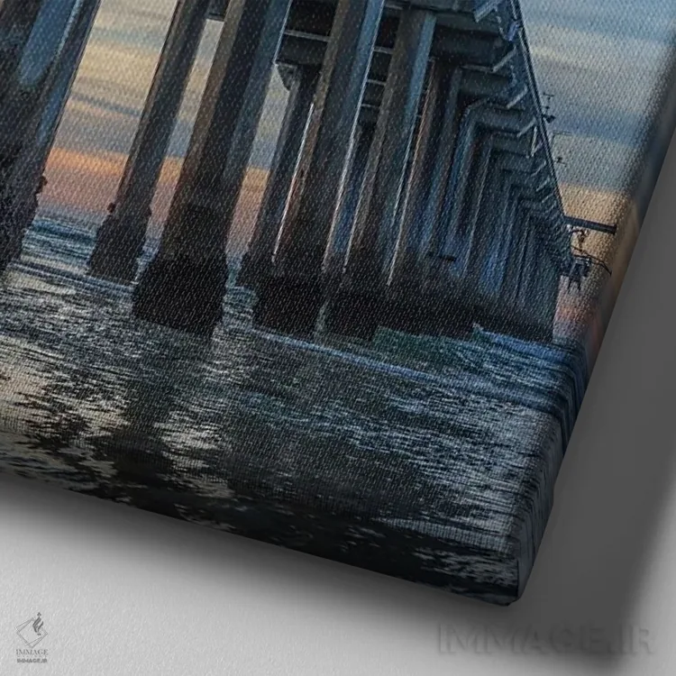 تابلو دکوراتیو از بندر تا ساحل اثر جوزف اس. جیاکالونه - نمای نزدیک بافت بوم