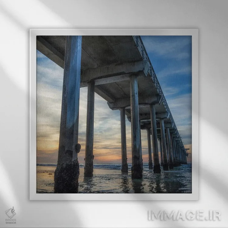 تابلو دکوراتیو از بندر تا ساحل اثر جوزف اس. جیاکالونه - نمای قابدار سفید