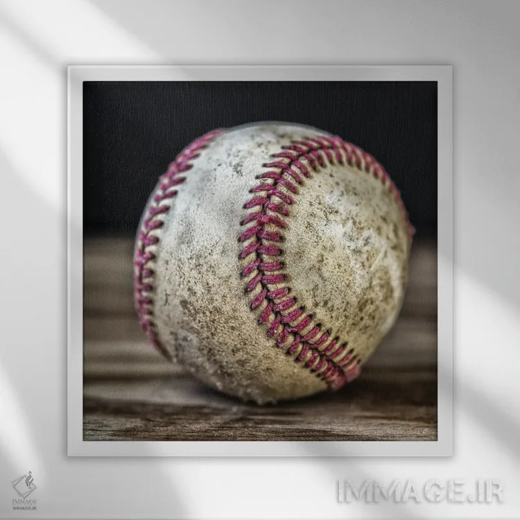 تابلو دکوراتیو مرا به مسابقه بیسبال ببر اثر جوزف اس. جیاکالونه - نمای قابدار سفید
