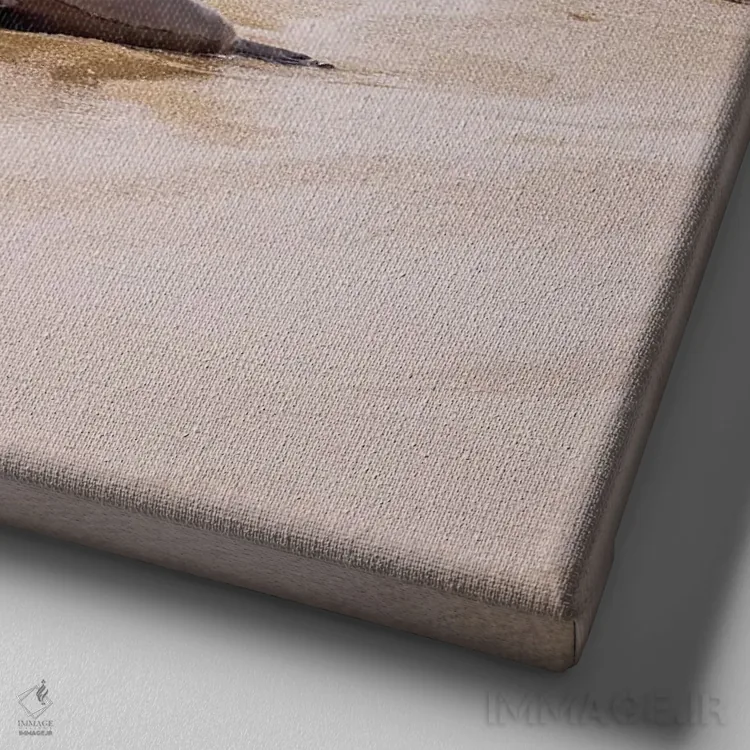 تابلو دکوراتیو دیدار صبحگاهی دو دوست در لاخویا کالیفرنیا اثر جوزف اس. جیاکالونه - نمای نزدیک بافت بوم