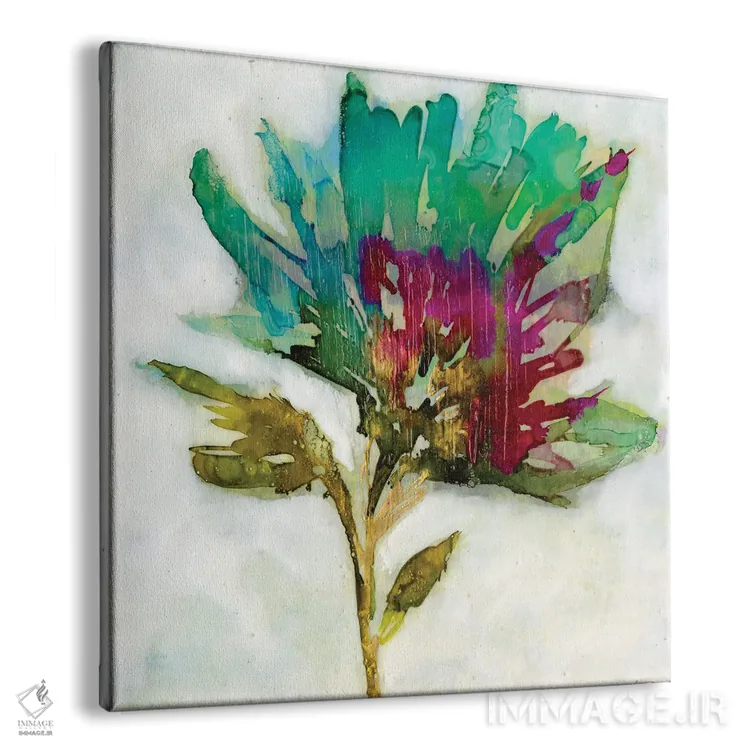 تابلو دکوراتیو پاشش فوشیا I اثر جنیفر گلدبرگر - نمای پرسپکتیو محصول