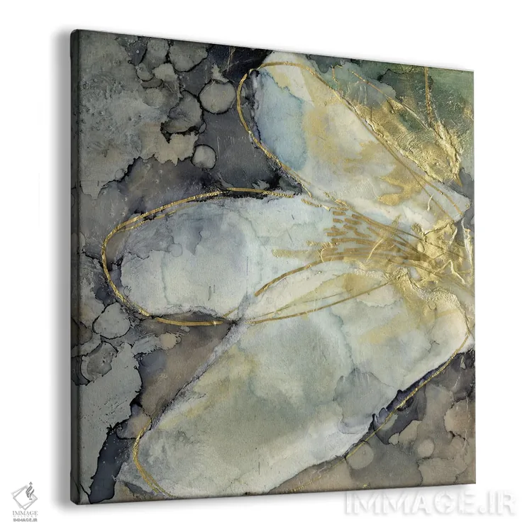 تابلو انتزاعی سوسن انتزاعی I اثر جنیفر گلدبرگر - نمای پرسپکتیو محصول