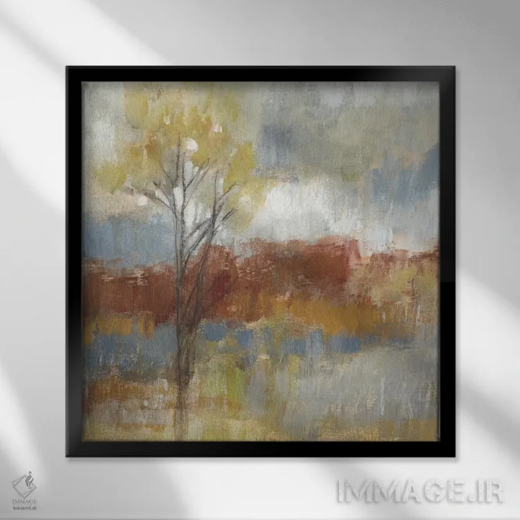 تابلو دکوراتیو مزرعه ی آخرایی یک اثر جنیفر گلدبرگر - نمای قابدار مشکی