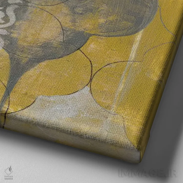 تابلو انتزاعی مراکش II اثر جنیفر گلدبرگر - نمای نزدیک بافت بوم