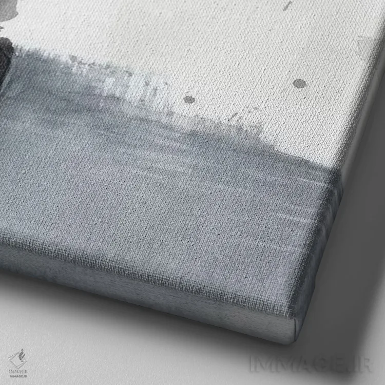 تابلو دکوراتیو پاشش گل های صورتی ملایم VII اثر جنیفر گلدبرگر - نمای نزدیک بافت بوم