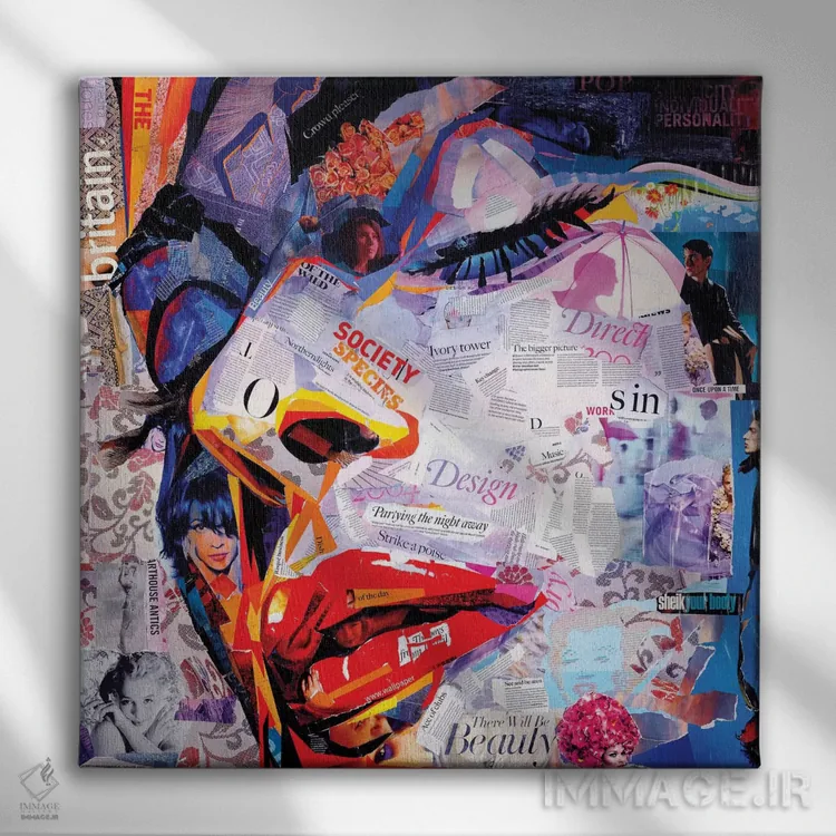 تابلو دکوراتیو جامعه اثر جیمز گری - نمای روبهرو روی دیوار